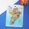 Imanes de Nevera Metálicos Repujados de Monumentos de Ciudad Mapa de Rutas Nacionales Tendencia Nacional Imanes de Nevera Souvenirs Estilo Chino Imanes de Nevera en Stock