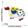 Pegatinas Bordadas Autoadhesivas de Pony Lindo Auspicioso para Agenda, Bendición del Año del Caballo, Accesorios para Fundas de Teléfono Móvil DIY, Parches de Tela para Ropa