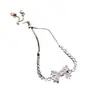 Pulsera Ajustable con Colgante de Lazo de Circonita Estilo Francés, Pulsera Versátil Simple y de Moda, Joyería de Lujo Ligero y de Alta Gama para Mujeres