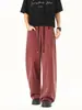 Pantalones Casuales Rectos Rayados Retro con Estilo, Estilo Old Money, Tinte Ligeramente Oscuro, Verano Holgados, Marca de Moda, Pantalones de Pierna Ancha Caídos para Hombre
