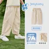 Pantalones jellybaby para niños grandes pantalones largos de verano para niños estilo fino pantalones casuales para niñas pantalones de zanahoria antibacterianos para niñas