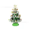 Artesanía de dibujo de árbol de Navidad de cristal de polvo de jade cabeza torcida transfronteriza regalos adornos creativos decoración de Navidad suministro en vivo