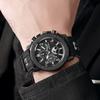 2024 transfronterizo nuevo popular moda de moda reloj de hombre falso superficie digital de tres ojos reloj de cuarzo de silicona reloj