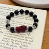 Pulsera auspiciosa de dragón estilo chino Nuevo estilo chino Colgante de la fortuna Pulsera de pareja del zodíaco Regalo para el año del zodíaco