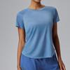 Caijue Transfronterizo Nuevo Ropa de Yoga Camiseta de Manga Corta para Mujer Holgada Transpirable Casual Profesional Ropa para Correr Fitness para Mujeres