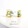 Tienda de Oro Mismo Estilo Arena Dorada Color Macarrón Caballo Mecedor Colgante Anillo Pequeño de Carrera Multicolor Cadena para Clavícula Accesorios DIY