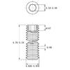 Tornillo de cabeza hexagonal de acero inoxidable 304 con extremo plano y cabeza plana DIN913, tornillo sin cabeza, M3-M10