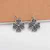 Accesorios de Plata de Ley S925 Plata Tailandesa Colgante de Trébol de Cuatro Hojas Vintage Colgante de Joyería para Pulsera Collar Hecho a Mano DIY