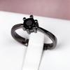 Anillo clásico de seis garras con siete colores, verde, morado, rojo, chapado en oro negro, oferta especial de AliExpress.