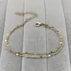 Estilo Coreano Dulce Diseño de Nicho Joyería de Mano Cadena Lateral Fresca Cadena para Labios Pulsera de Doble Capa para Mujer Venta al por Mayor Aleación