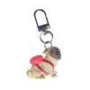 Lindo llavero colgante de cachorro de mascota de dibujos animados, colgante de perro creativo, pequeño regalo para estudiantes y parejas, decoración de perro
