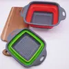 Lavabo para Lavar Verduras de Cocina Cesta Portátil Plegable para Verduras y Frutas Cesta Escurridora Plegable Camping Hogar Exterior Cesta Filtrante Cuadrada