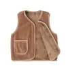 Chaleco de Peluche de Cordero para Niños y Niñas, Bebés, Niños Pequeños y Medianos, Cálido Chaleco de Terciopelo de Doble Cara para Usar en Interiores y Exteriores en Otoño e Invierno