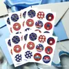 Hk129-T Pegatinas Redondas Decorativas de Béisbol, Sellos Adhesivos para Sobres de Tarjetas de Felicitación, Pegatinas Decorativas de Pelota Deportiva