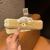 Fofa tiara de cabelo longa do Rilakkuma e pintinho, de uso duplo para lavar o rosto e franja, adequada para coques, acessório de cabelo doce e adorável