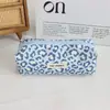 Estuche cilíndrico de estilo coreano Ins con estampado de leopardo de colores, Bolsa de lona para lápices de alto valor, Bolsa de almacenamiento de papelería de gran capacidad para estudiantes