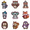 Parches pequeños bordados de animales con temática navideña de invierno, mapache lindo, panda, pingüino, bufanda, gorro, parches de dibujos animados para planchar