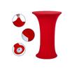Mantel para Mesa de Restaurante de Moda Transfronterizo Color Sólido Elástico Cubierta para Mesa de Cóctel Base Mesa de Barra Redonda Cobertura Total Fabricante Forma Redonda