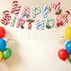 Tema de Dulces Navideños Estilo Dulce Femenino Banner de Letras para Fiesta Decoraciones Colgantes en Espiral Adornos para Pasteles Adornos