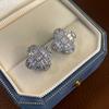 Aretes de Aro Grandes de Metal Electrochapado en Oro Real con Zirconias, Aretes de Aro Exagerados Europeos y Americanos Retro de Moda, Aretes de Lujo Ligero de Alta Gama