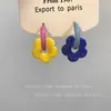 Brincos de Flores Coloridos Vibrantes para Meninas Primavera e Verão Design Feminino Nicho Versátil Brincos Doces