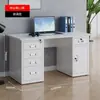 Escritorio de Oficina de Acero para Computadora con Cajón Individual de Metal con Cerradura, Escritorio de Escritura, Estación de Trabajo Financiera, Escritorio, Escritorio de Oficina