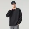 Nueva marca de moda, sudadera de otoño para hombre con estampado de letras simple, cuello redondo, holgada y cómoda, jersey casual de calle