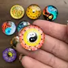 Venta Caliente Transfronteriza Nuevo Color Creativo Matriz Bagua Taiji Gema del Tiempo Cristal Vidrio Suave Imanes de Nevera