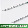 Clavos de tierra en forma de U semi-recubiertos, clavos para fijar césped, clavos galvanizados para césped de jardín, clavos de tierra para huertos con punta angular, clavos de tierra para tela de control de malezas