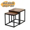Mesa de Café de Hierro Forjado Nórdico para Apartamentos Pequeños, Mesa de Esquina para Sofá, Mesa Auxiliar Simple y Creativa para Sala de Estar, Mesa de Café Cuadrada Madre-Hija de Color Marrón Oscuro