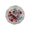 Pedras de Strass Imitação K9 12 Cores Nail Art Strass de Fundo Pontiagudo 33 Facetas Super Brilho 1,5-5mm Strass Redondos Coloridos Strass de Preenchimento Cristal