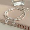 Pulsera Rota de Perlas Plateadas Marca Fortune para Mujer Nuevo Ingreso Verano 2024 Diseño de Nicho de Lujo Exquisito Regalo para Novia