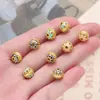 Gota de Aceite de Cobre Encaje Hueco Cuentas Sueltas con Espaciadores de Cuentas Pulsera Hueca Pulsera Accesorios para Joyería DIY Colgante Venta al por Mayor