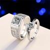 Venta caliente Kuaishou ranking TikTok nuevo anillo anillo de diamante para hombre anillo totalmente pavimentado con microdiamantes joyería de plata lote