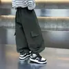 Pantalones para Niños Otoño 2026 Estilo Nuevo Chico Travieso Genial Ropa Infantil Estilo Primavera y Otoño Pantalones Cargo Bebé Color Sólido Pantalones Largos Modernos