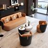 Sofá de luxo leve Mesa de centro Escritório de vendas criativo Mesa de negociação Área de descanso Hotel Lobby Escritório Recepção Hóspedes