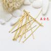 Accesorios de Joyería DIY Conservación del Color Grueso Chapado en Oro de 14K Aguja en T Material para Joyería Aguja Plana Conexión de Múltiples Especificaciones Aguja