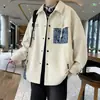 Chaqueta de Hombre de Estilo Chino de Moda 2026 Nuevo Modelo para Adolescentes, Chaqueta Casual Cool con Solapas, Abrigo de Marca de Moda para Hombre con Bloques de Color