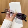 Gafas de sol cuadradas únicas de estilo europeo y americano para mujer con patillas adornadas con diamantes, lentes que cambian de color, estilo urbano moderno, protección UV, transfronterizo