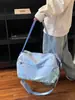 Bolsa de viaje corta de moda con bloques de color, bolsa de hombro para deportes y fitness, para montañismo al aire libre, yoga, natación, bolsa de almacenamiento con separación de compartimentos secos y húmedos