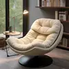 Sillón reclinable de diseño para sala de estar, individual, giratorio, italiano, ligero, de lujo, para estudio, balcón y ocio.