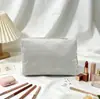 Bolsa de Cosméticos de Seersucker de Venta Caliente Transfronteriza de Mano de Gran Capacidad Bolsa de Lavado Bordada a Rayas Bolsa de Almacenamiento de Cosméticos para Viaje