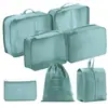 Set de Bolsas de Almacenamiento de Siete Piezas para Viaje, Bolsa Organizadora de Ropa, Maleta Portátil de Gran Capacidad, Bolsa para Ropa con Almacenamiento Clasificado