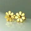 Brincos de tarraxa de aço titânio com borboleta, temperamento de nicho, brincos vintage, brincos de linha para ouvido de celebridade da internet, joias para ouvido feminino, atacado