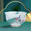 Caneca Mestra de Porcelana de Gelo Peacock Pintada à Mão Conjunto de Chá Kung Fu Caneca Única Caneca de Degustação de Chá Caneca de Chá Cerâmica de Alto Valor Presente