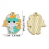 Nuevo Colgante Lindo de Dibujos Animados del Zodiaco con Gota de Aceite Accesorios de Joyería de Aleación para Bricolaje Colgante Decorativo para Tocados y Pendientes