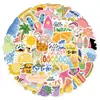 50 Vibras Frescas de Verano Estilo Pequeño y Fresco Patrón de Dibujos Animados Pegatinas Decorativas Pegatinas para Material de Cuaderno