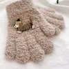 Guantes de Dachshund para Niños de 2 a 6 Años Lindos Dibujos Animados de Invierno Resistentes al Frío Calientes Engrosados Unisex de Cinco Dedos Venta al por Mayor