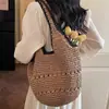 Bolso Tejido Nuevo Transfronterizo Primavera/Verano 2026, Bolso de Hombro, Bolso de Playa de Moda, Bolso de Hombro, Bolso de Mano Simple