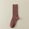 Calcetines de lana para mujer otoño e invierno cálidos calcetines de felpa calcetines japoneses de doble aguja a media pantorrilla calcetines largos de felpa para mujer venta al por mayor Zhuji